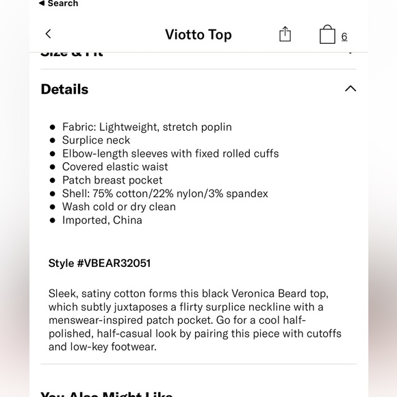 NWT! Veronica Beard Viotto Top Sz 2 - Picture 9 of 9